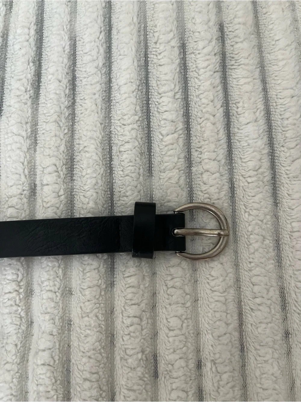 Black Faux Leather Belt